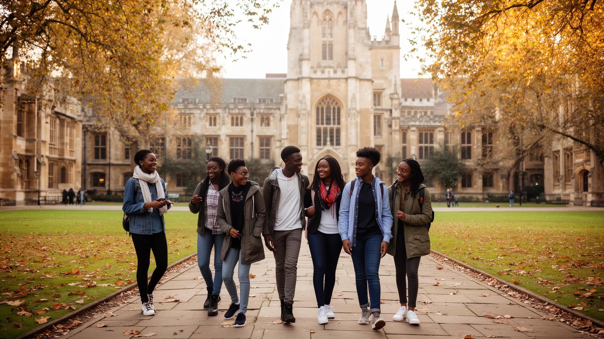 African students on an international campus